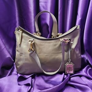 Ralph Lauren Purple and Gold Women's Bag